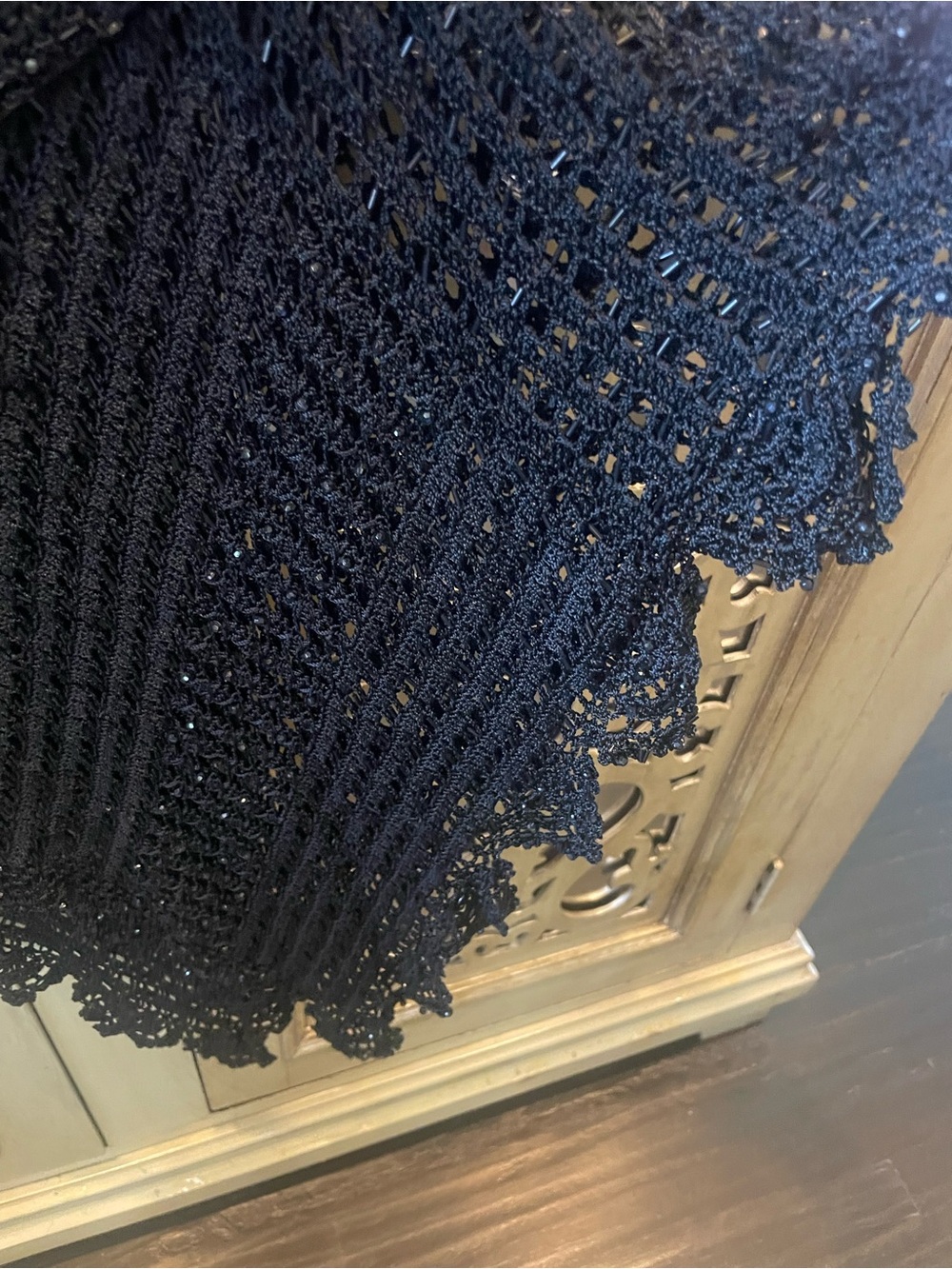 St John Women’s Black Crochet Shawl - Picture 4 of 6